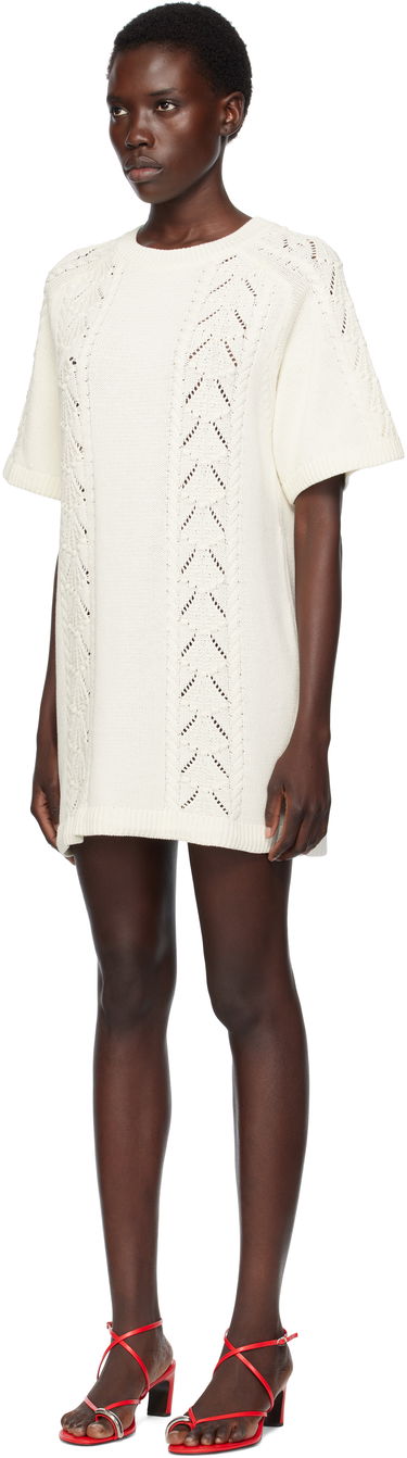 Пуловер Loulou de Saison Loulou de Saison Arman Knit Top Бяло | ARMAN, 3