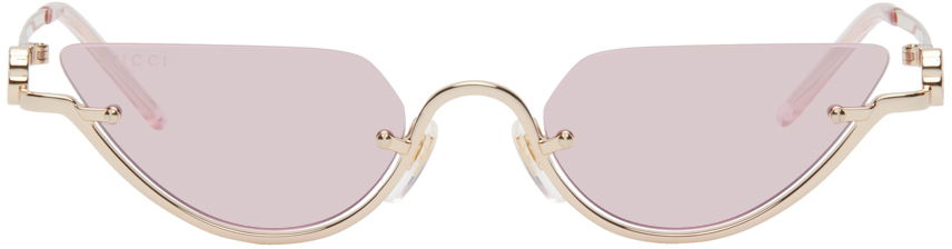 Слънчеви очила Gucci Gold Cat-Eye Sunglasses Розово | GG1603S, 0