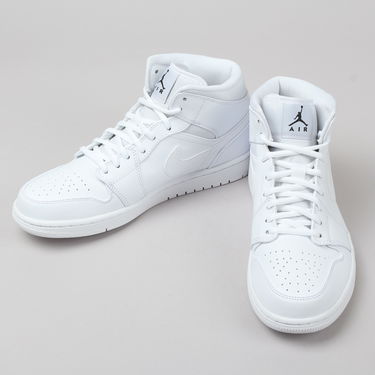 Кецове и обувки Jordan Air Jordan 1 Retro Mid ''White'' Бяло | 554724-110, 2