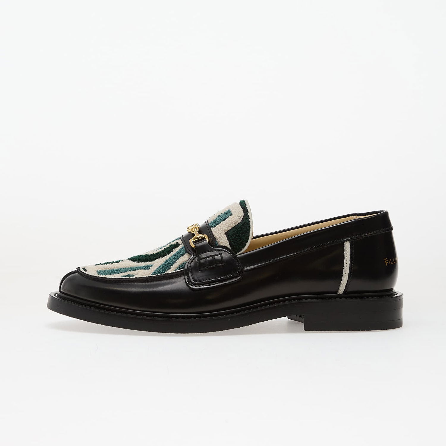 Кецове и обувки Filling Pieces Gowtu Patterned Buckle Loafer Черно | 112411303167130, 0