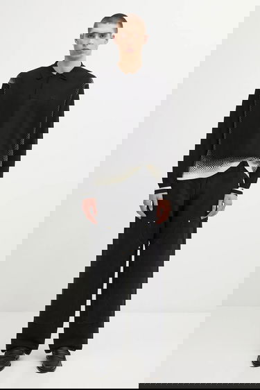 Риза Filling Pieces Filling Pieces Knit Rugby Shirt Черно | 422571500243, 4