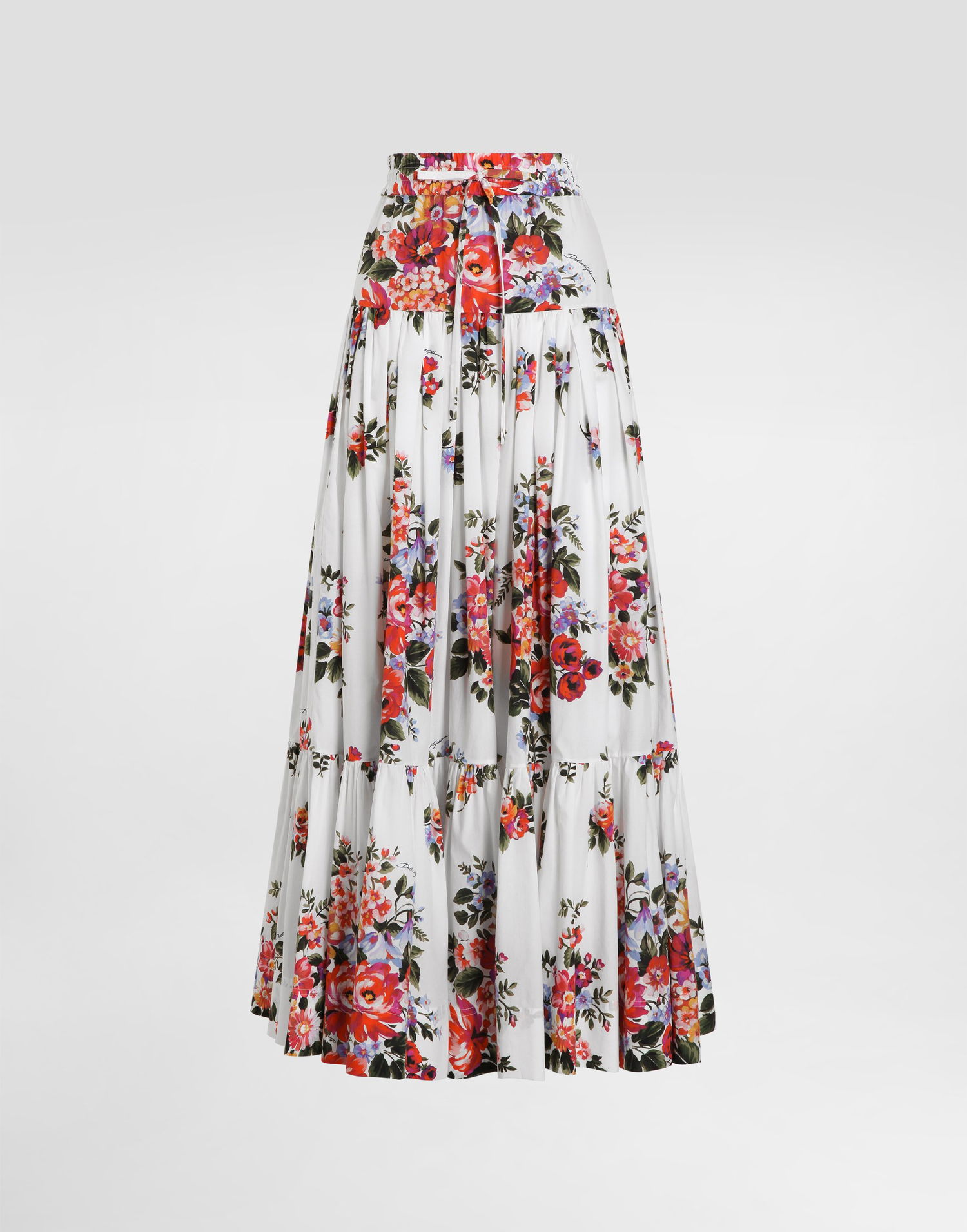 Пола Dolce & Gabbana Dolce & Gabbana Flower Bouquet-print Poplin Long Skirt Многоцветен | F4DC6THS5UUHA5ZO, 0