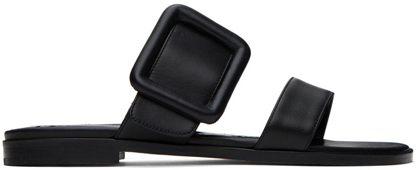 Аксесоари Manolo Blahnik Manolo Blahnik Tituba Leather Sandals Черно | 419-0691