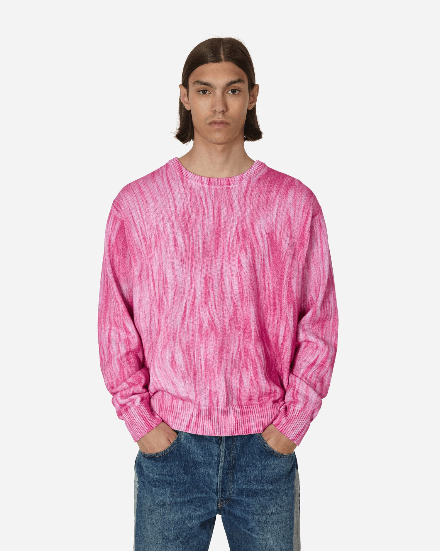 Пуловер Stüssy Printed Fur Sweater Розово | 117171 PINK, 1