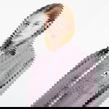 Риза Carhartt WIP Georgia Cropped Garment Dyed Shirt Jac Лилаво | I035823.2W6GD, 1