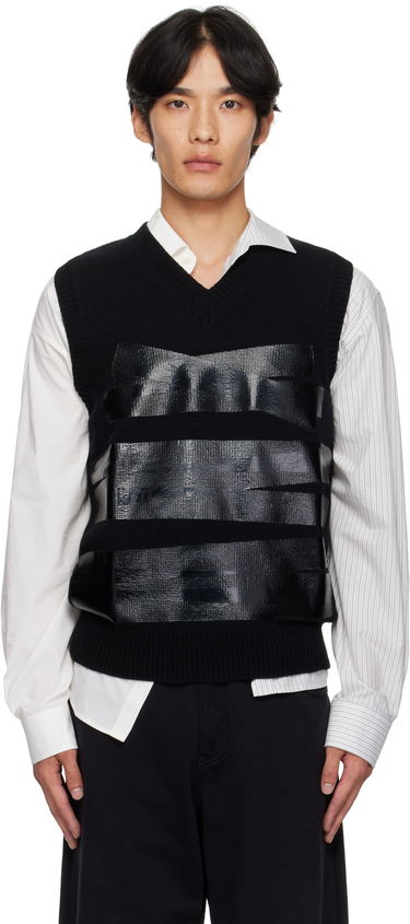 Жилетка Maison Margiela MM6 Maison Margiela Taped Knit Vest Черно | SH2FB0022 M13167, 0