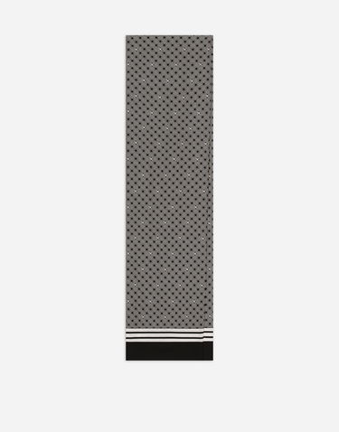 Шал Dolce & Gabbana Dolce & Gabbana Micro-Design Silk Scarf Черно | GQ349EG0WSXX0801, 1