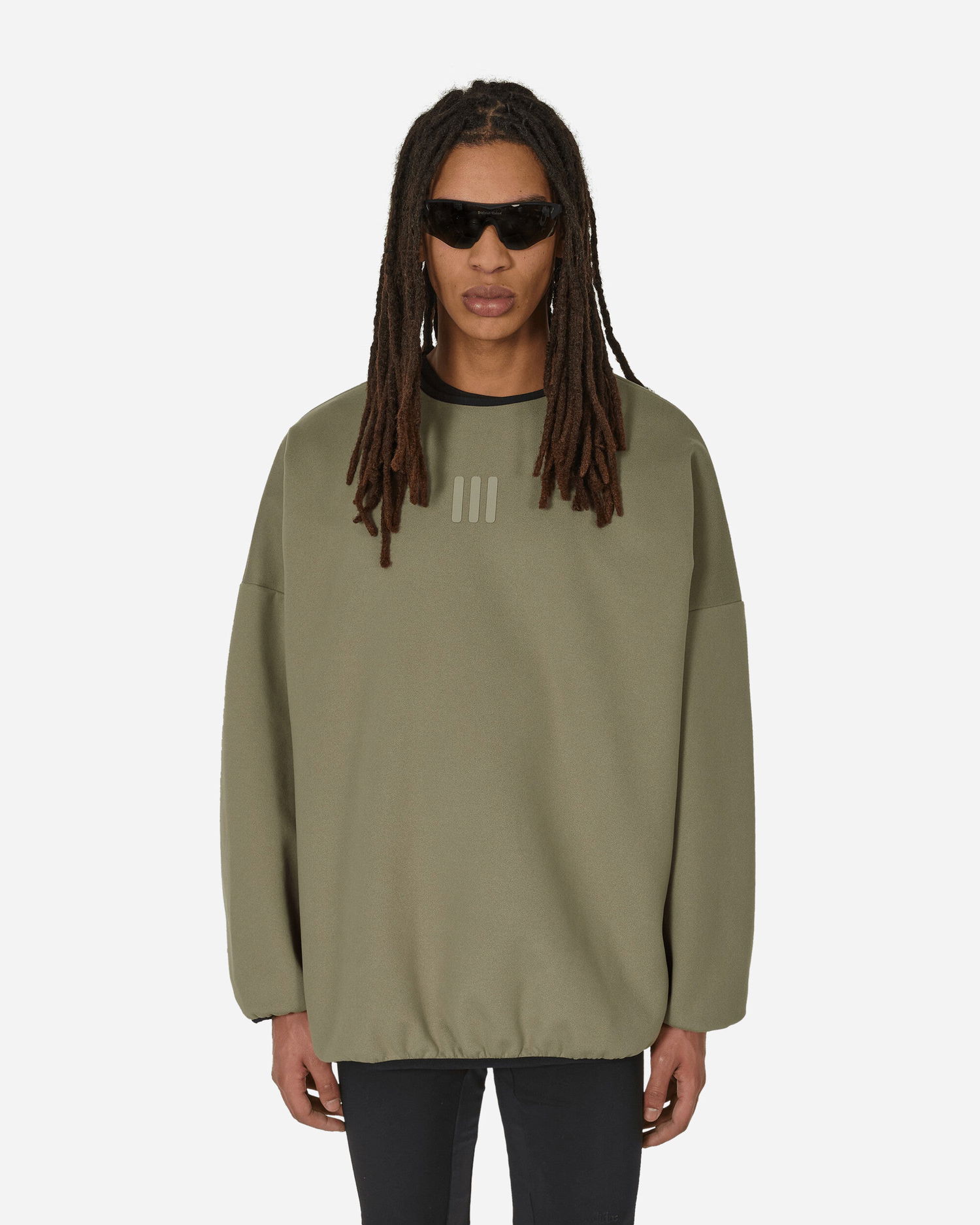 Суитчър adidas Originals Fear of God Athletics Suede Fleece Crewneck Sweatshirt Clay Зелено | IS5304 001, 0