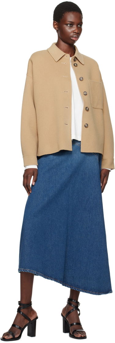Пола Max Mara Max Mara Denim Midi Skirt Синьо | 2425106071600, 3
