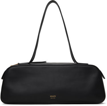 Голяма пазарска чанта Khaite Leather Shoulder Bag Черно | H2040-875, 0