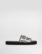 Dolce & Gabbana Shell-Print Espadrille Slides