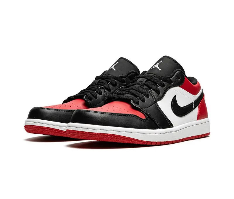Кецове и обувки Jordan Jordan 1 Low "Bred Toe" Червено | 553558-612, 1