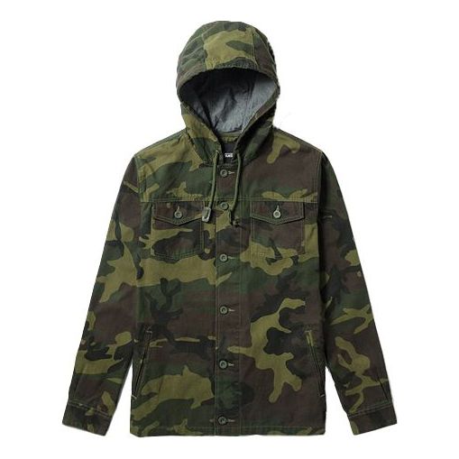 Яке Vans Camouflage Hooded Coach Jacket Зелено | VN0A36JLTJS