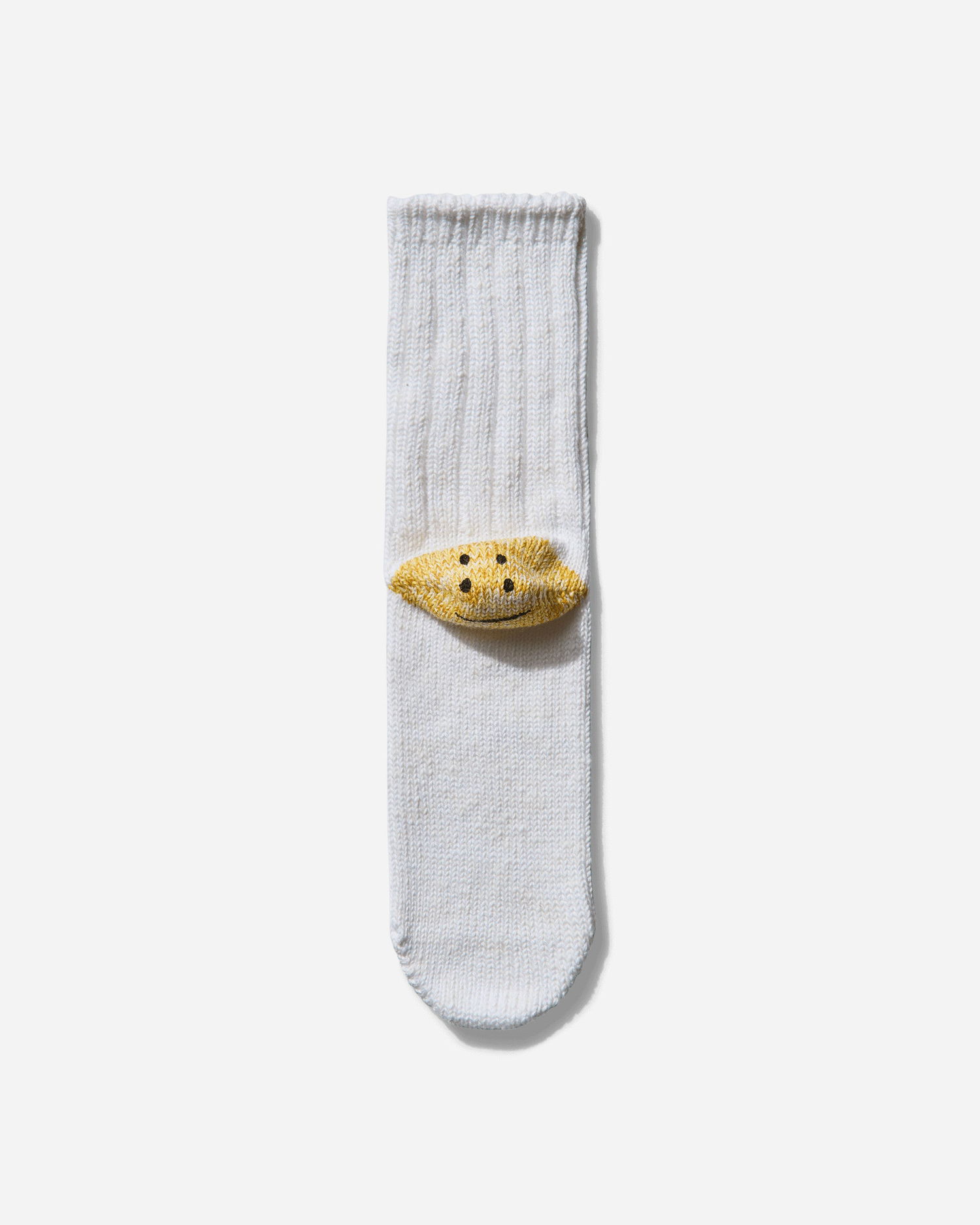 Чорапи KAPITAL 3x1 Rib Happy Heel Socks Бяло | EK-1363XS 1, 1