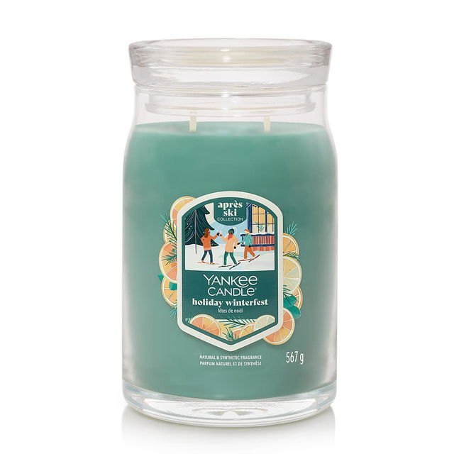 après ski Collection Signature Large Jar 2 Wicks Holiday Winterfest Candle