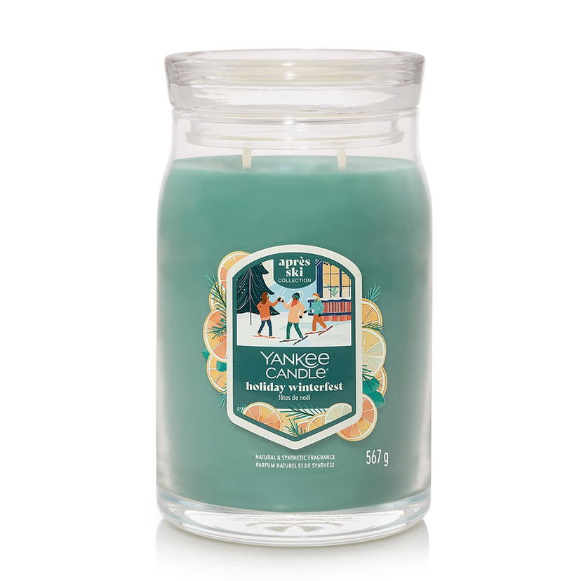 Свещи Yankee Candle après ski Collection Signature Large Jar 2 Wicks Holiday Winterfest Candle Тюркоазено | 43491