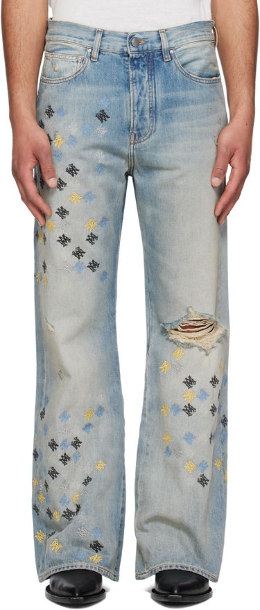 Дънки AMIRI AMIRI MA Quad Embroidered Flare Jeans Синьо | AMDNFR1015, 0