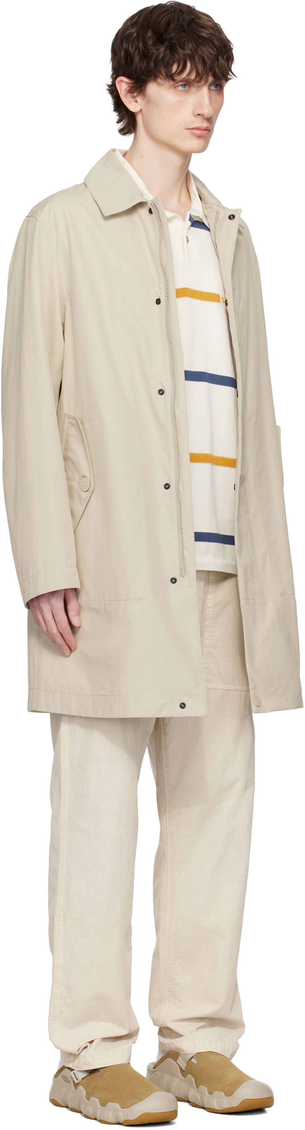 Дъждобран Stone Island Stone Island Weatherproof Cotton Canvas Coat Бежово | K1S15 7100004 S00F1, 1