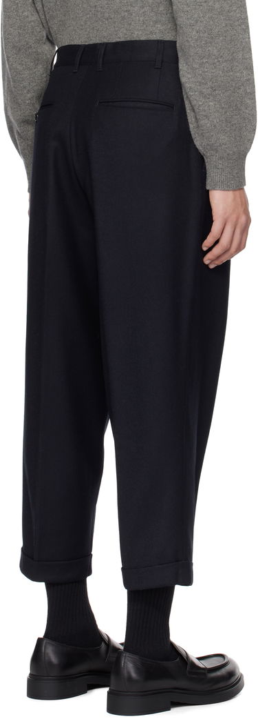 Панталони BEAMS Beams Plus 2 Pleats Flannel Tapered Trousers Тъмно синьо | 38230113277, 2