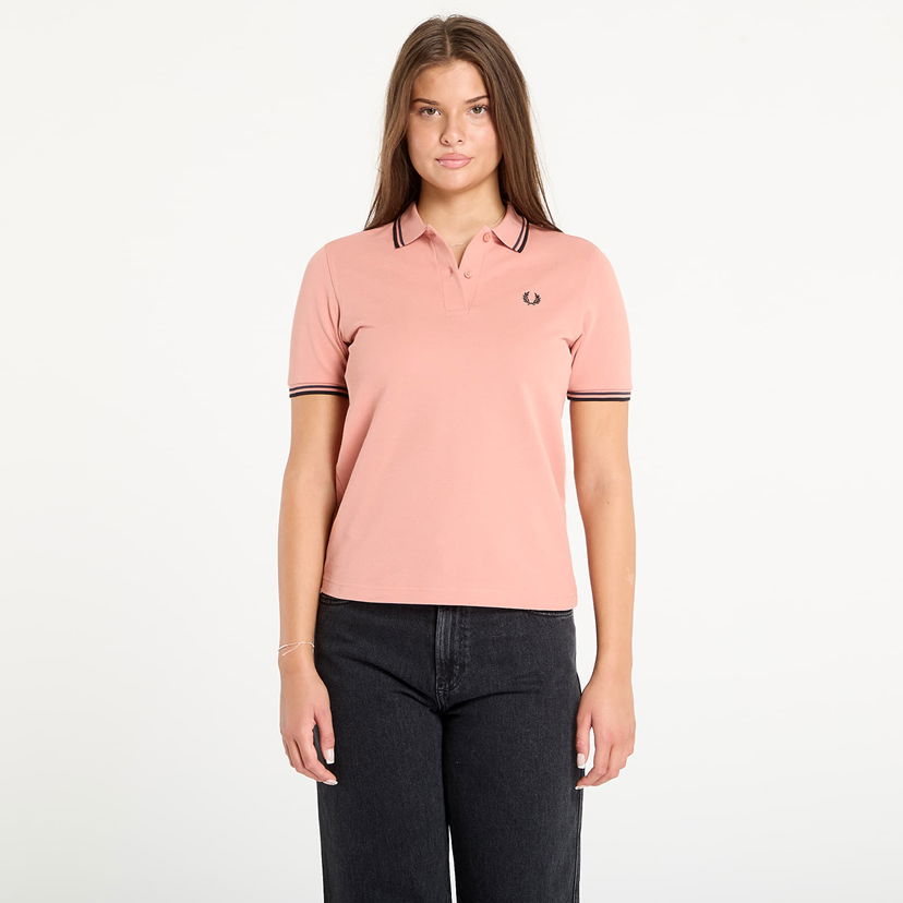 Поло тениска Fred Perry Fred Perry Twin Tipped Polo Shirt Розово | G3600 Z75