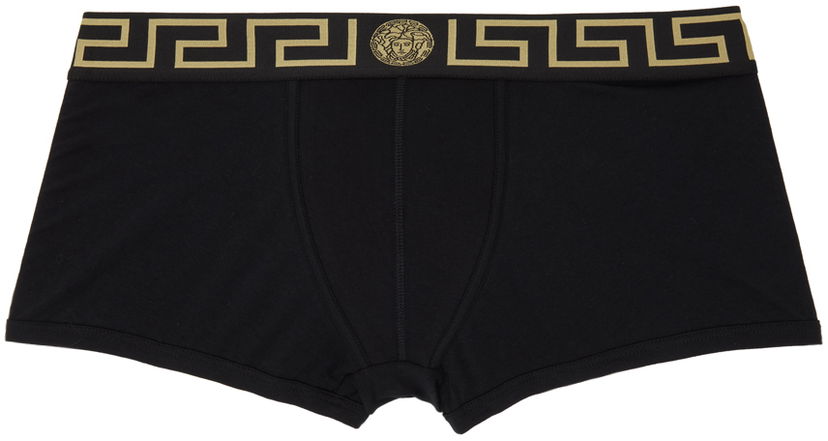 Боксерки Versace Greca Border Boxer Briefs Черно | AU10026 A232741