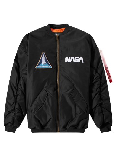 Яке бомбър Balenciaga NASA Oversized Bomber Jacket Черно | 663083-TYD31-1000