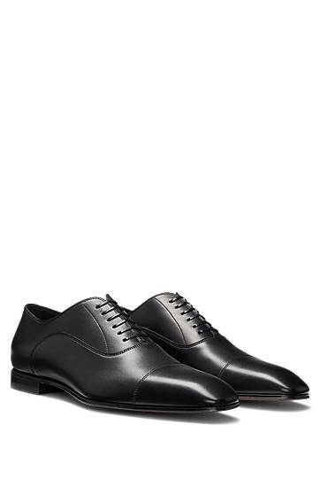Облекло и аксесоари BOSS BECKHAM x BOSS Polished Leather Oxford Shoes Черно | 50546774, 0