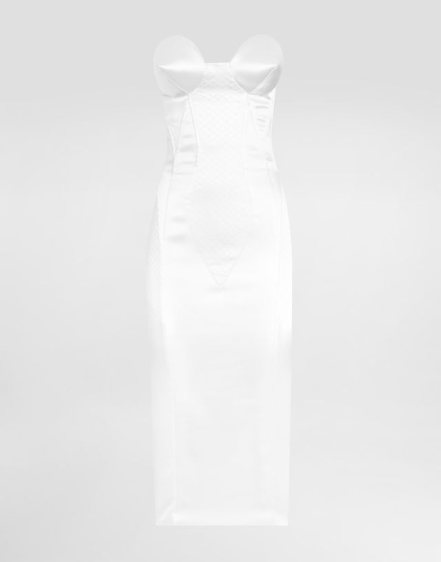 Dolce & Gabbana Strapless Satin Corset Dress