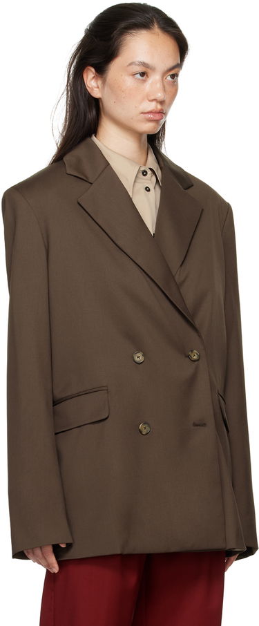 Яке Loulou de Saison Loulou de Saison Donau Double-Breasted Blazer Кафяво | DONAU, 1
