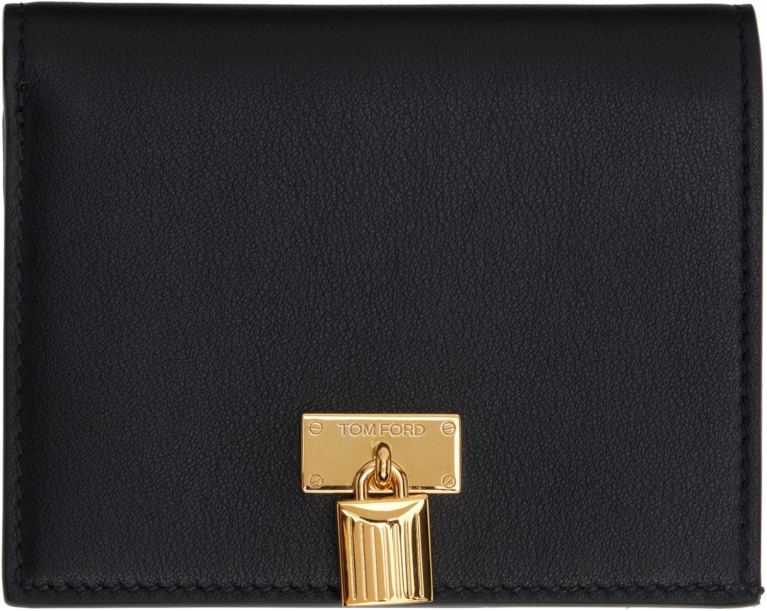 Портфейл Tom Ford Tom Ford Grain Leather Padlock Compact Wallet Черно | S0518-LCL490G, 0