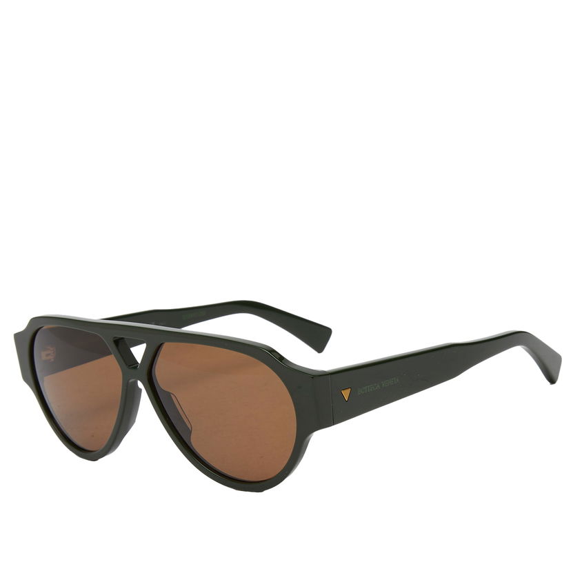 Слънчеви очила Bottega Veneta Bold Triangle Stud Sunglasses Зелено | BV1318S-003