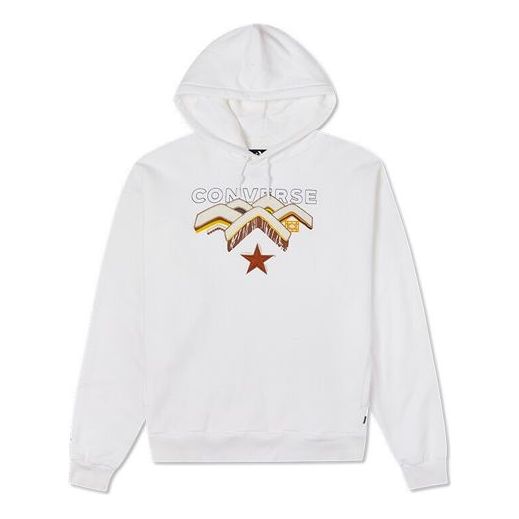 Суитчър Converse Converse Mountains Print Fleece Hoodie Бяло | 10023523-A01, 0