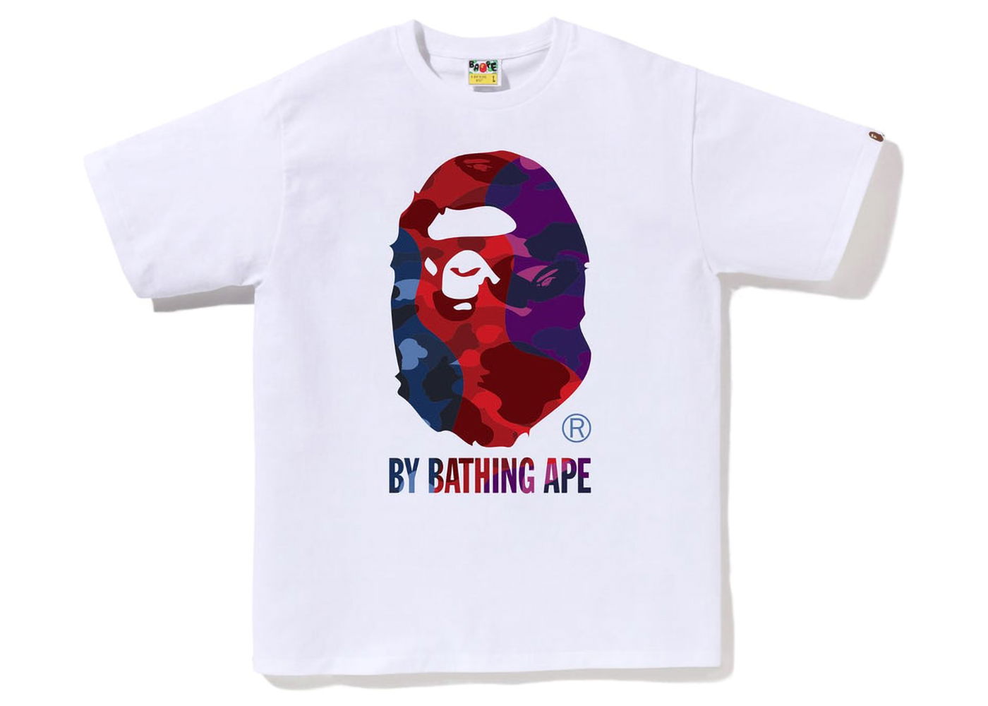 Тениска BAPE Color Camo Crazy By Bathing Ape Tee Бяло | 1J30-110-048, 0