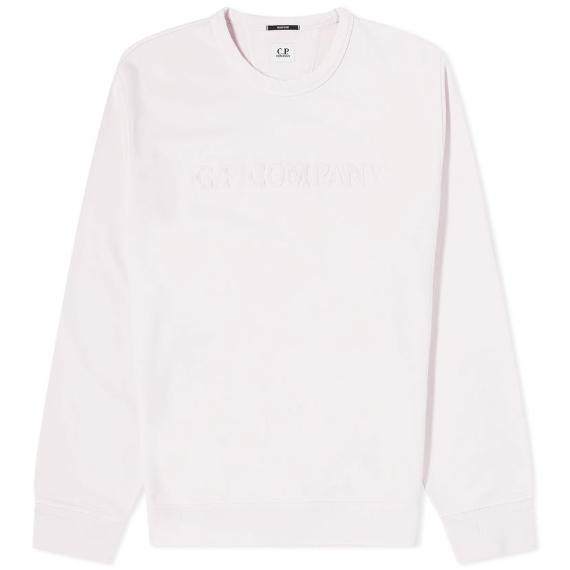 Суитчър C.P. Company Cotton Diagonal Fleece Logo Sweatshirt Бяло | CMSS096A-110044R-501