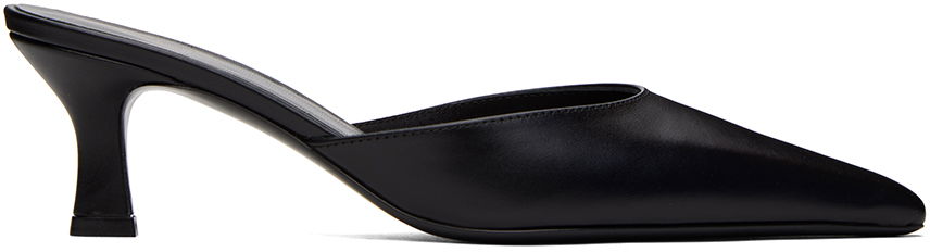 Кецове и обувки The Row Leather Kitten Heel Mules Черно | F1428-L60, 0