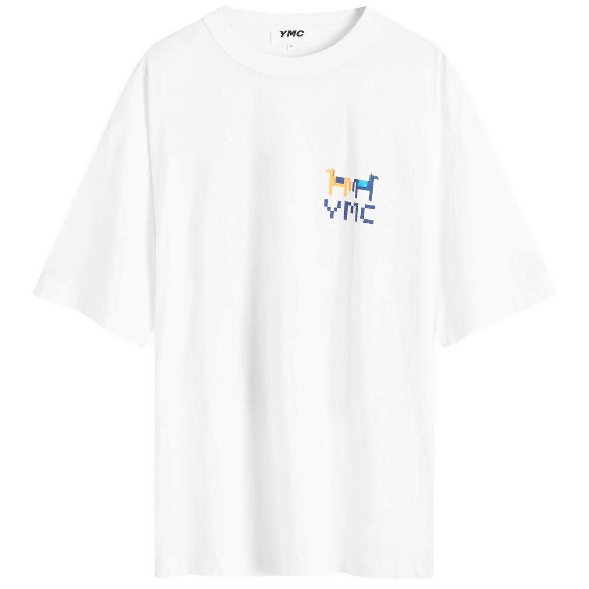 Тениска YMC Triple Quilt Graphic T-Shirt Бяло | P6XAJ-10, 1