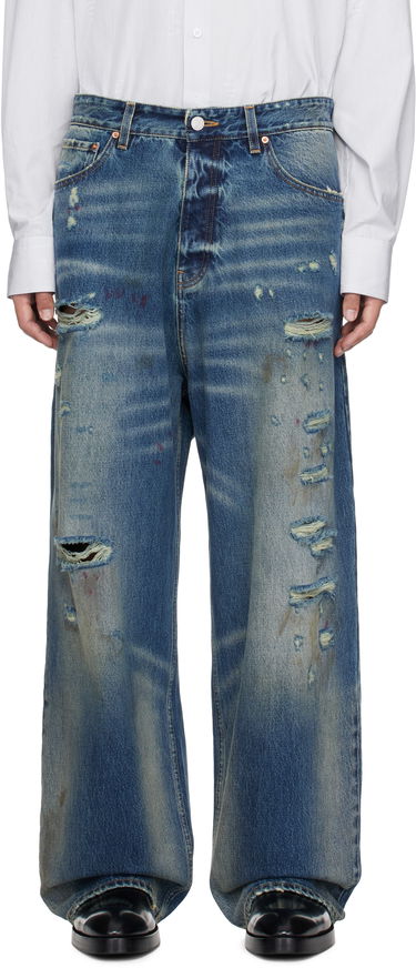 Дънки VETEMENTS Vetements Distressed Baggy Jeans Синьо | UA66PA590N, 0
