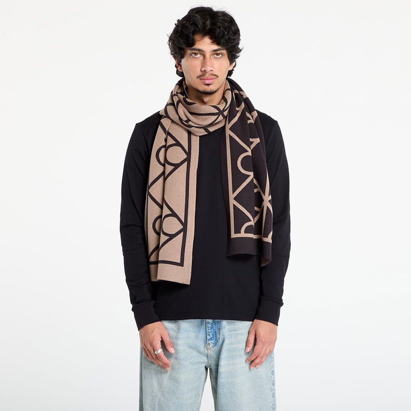 Шал CALVIN KLEIN Calvin Klein Emblem Aop Fine Scarf Черно | LV04D8051G UB1