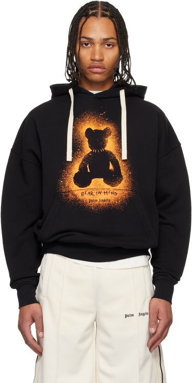 Суитчър Palm Angels Palm Angels Spray Bear Loose Hoodie Черно | PMBB17EF25FLE0051066, 0