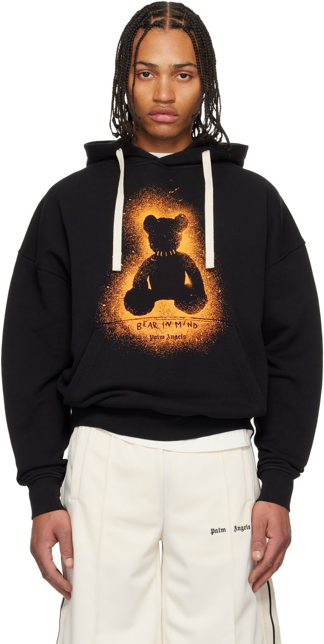 Palm Angels Spray Bear Loose Hoodie