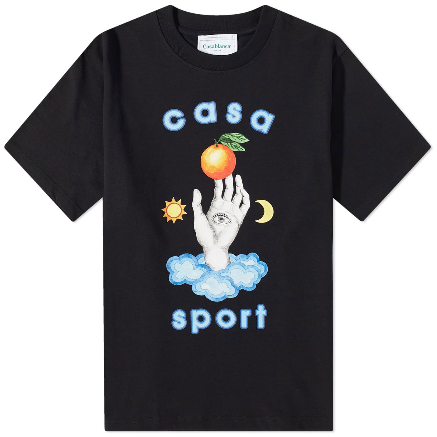 Тениска Casablanca Talisman Tee Черно | MS23-JTS-001-17, 0