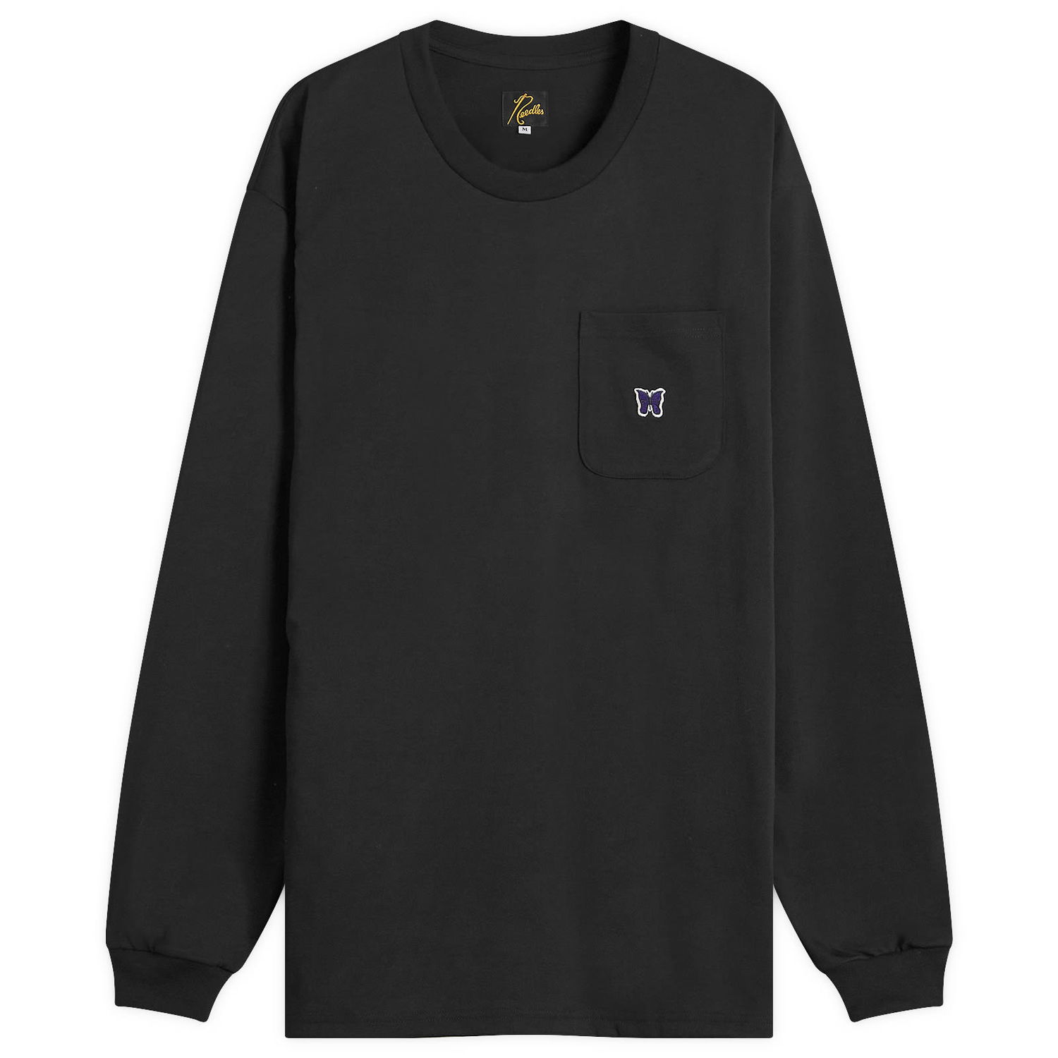 Тениска Needles Needles Papillion Long Sleeve Pocket Tee Черно | QV361-C, 0