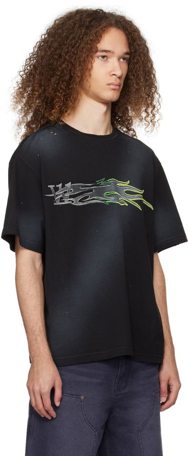 Тениска We11done We11done Men's Graphic Print  T-Shirt Черно | WD-TT0-24-751-U-BK, 1