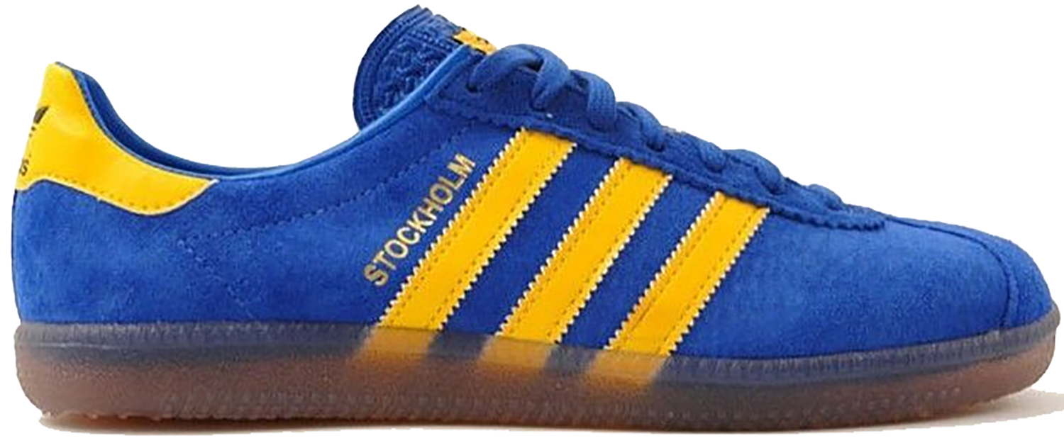 Кецове и обувки adidas Originals Stockholm Blue Yellow (2014) Синьо | 098888, 0