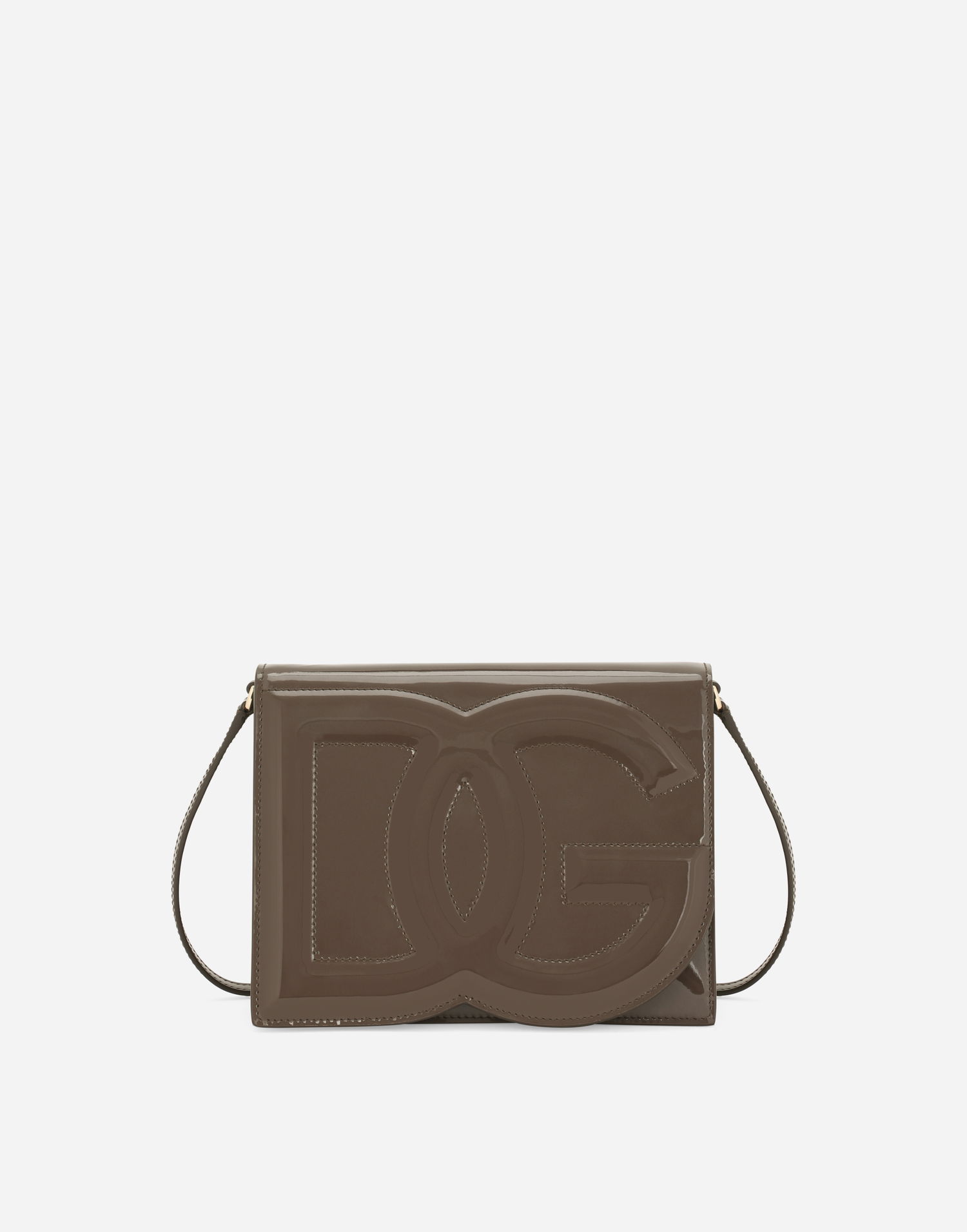 Чанта през рамо Dolce & Gabbana Brown Leather Logo Crossbody Bag Кафяво | BB7287A14718K095, 0