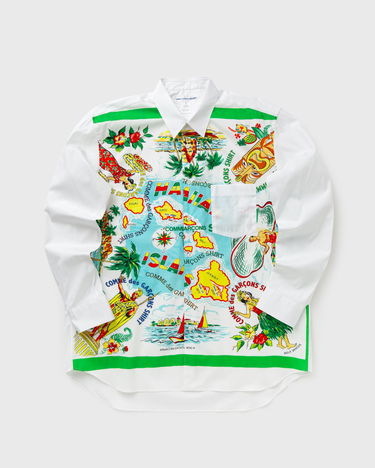 Риза Comme des Garçons Hawaiian Map Print Long-Sleeve Woven Shirt Многоцветен | FP-B060-W25-1, 0