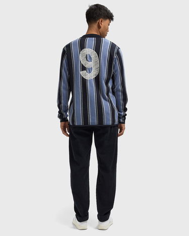 Поло тениска Edmmond Studios Striped Knitted Polo Shirt Синьо | 325-60-20540, 1