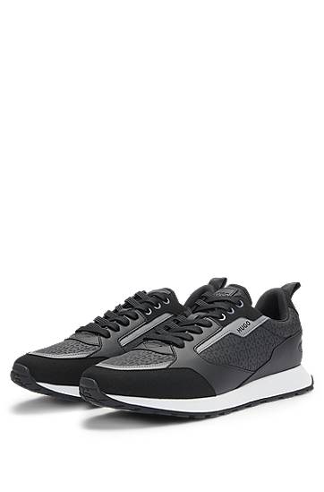Облекло BOSS HUGO Mixed-Material Monogrammed Upper Черно | 50536205, 1
