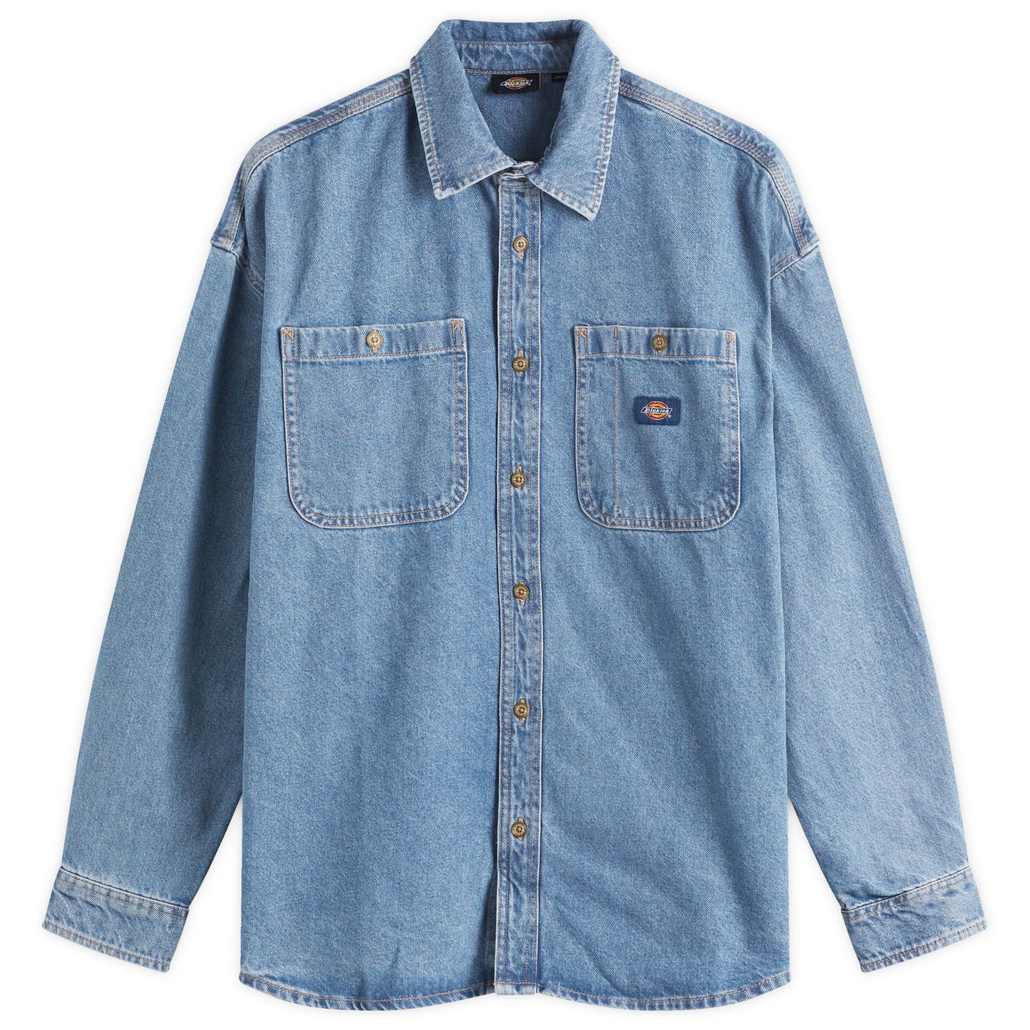 Риза Dickies Houston Long Sleeve Denim Shirt Синьо | DK0A4YF5CLB1-263, 1