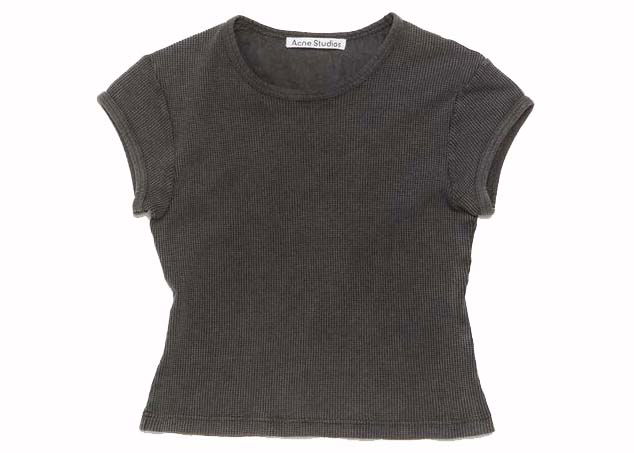 Тениска Acne Studios Fitted T-Shirt Faded Grey Сиво | CL0266-DJO, 0